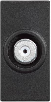 Розетка TV тип F конектор 1 мод. цвят Черен /блистер/ Classia Bticino