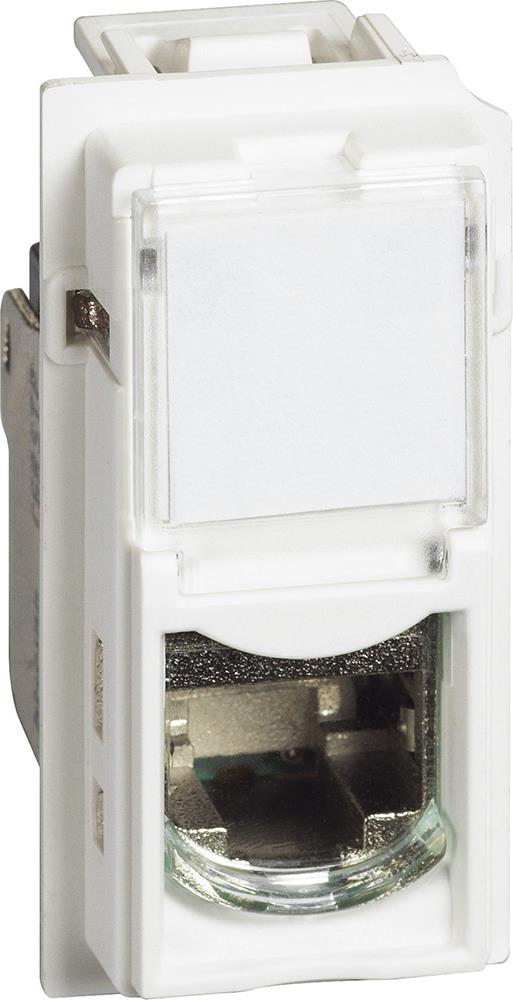 Розетка RJ45 cat.6A STP конектор toolless IDC 1 мод. цвят Бял Living Now Bticino