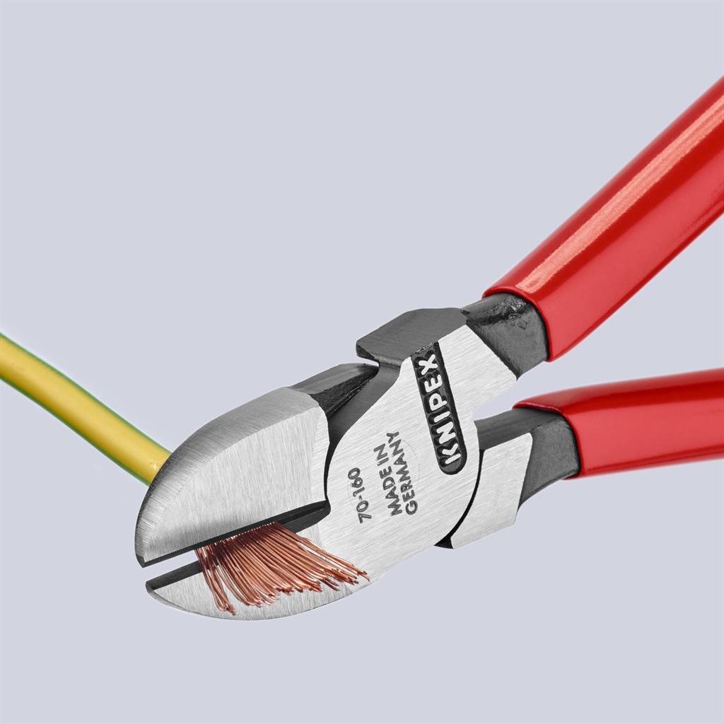 Клещи диагонални резачки, червена ръкохватка 160мм, Knipex