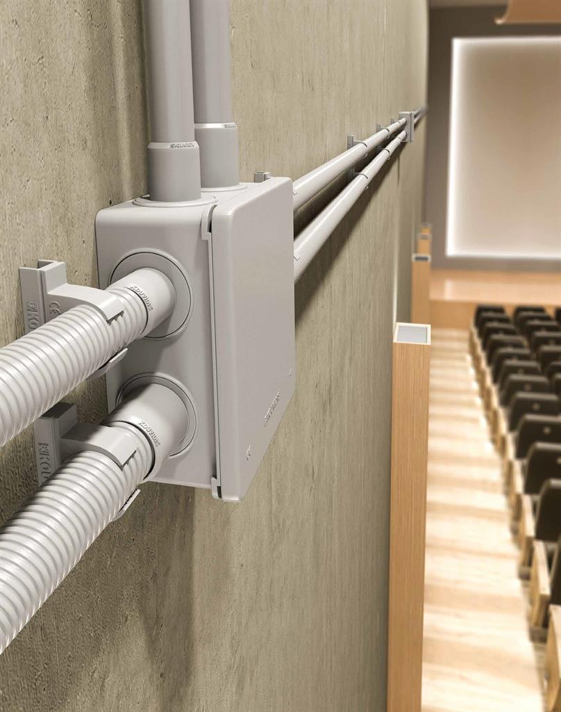 Разклонителна кутия открит монтаж 101 x 101 x 51 мм IP55 цвят Сив PC CONDUR Kouvidis