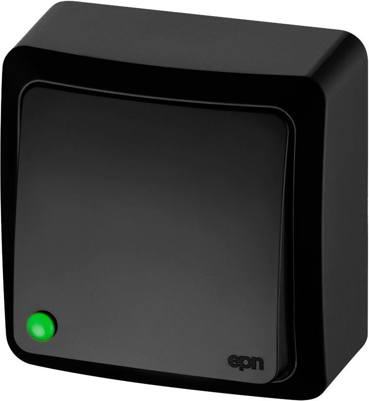 Бутон IP 20 открит монтаж цвят Черен Berg EPN