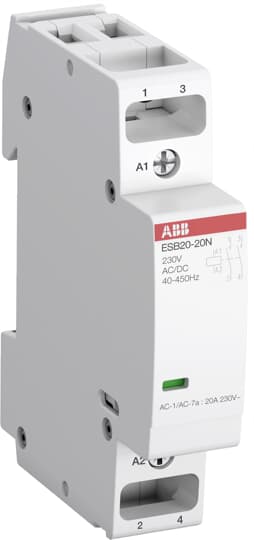 Модулен контактор ESB 20A 2NO 24ac/dc 1 мод. ABB