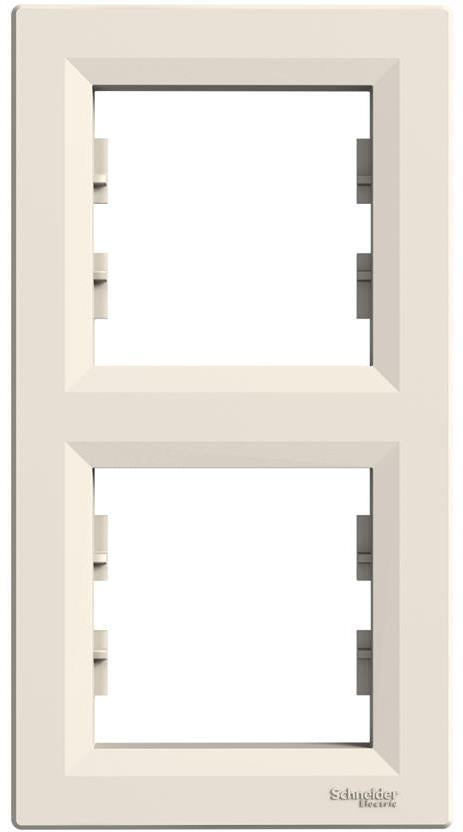 Рамка 2х вертикална цвят Крем Asfora SE