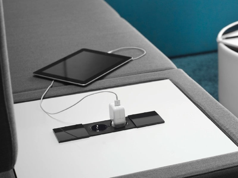 Модул за DUE с 2 х Шуко, с кабел 2 м , цвят Черен , Bachmann