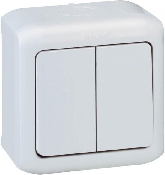 Сериен ключ IP44 открит монтаж цвят Сив Forix Legrand