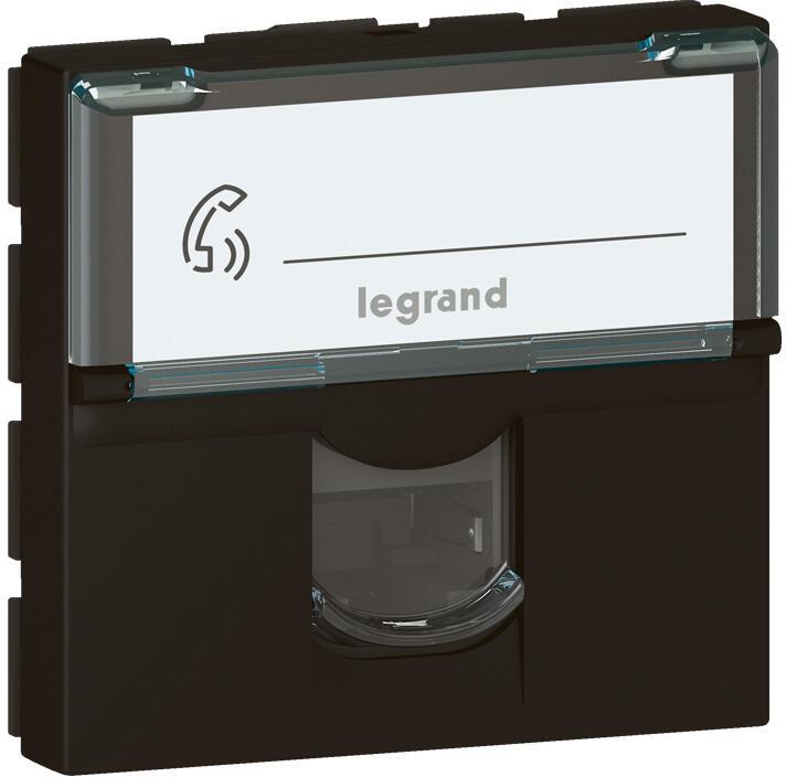 Розетка RJ45 cat.6A STP 2 мод. цвят Черен Mosaic Legrand