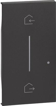 Лицев панел за Smart сценариен ключ "Излизам/Прибирам се" 2 мод. цвят Черен Bticino с Netatmo