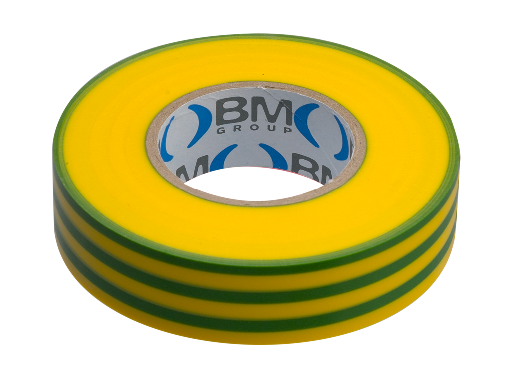 Изолационна лента цвят ЖЪЛТО / ЗЕЛЕНА ESB 0.15 мм х 19 мм, дължина 25 м BM