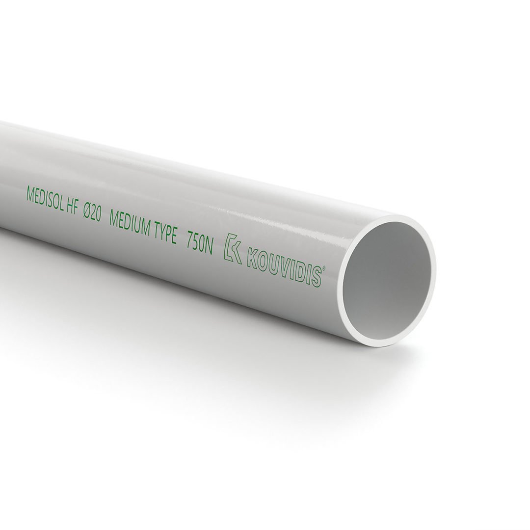Halogen free & Low Smoke Твърда тръба за вътрешно/външно полагане ?50, MEDISOL HF Ф50