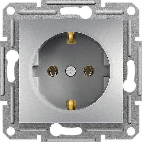 Контакт ШУКО 16A цвят Алуминий Asfora SE