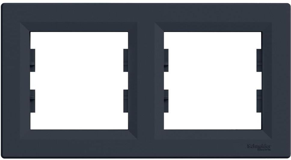 Рамка 2х цвят Антрацит Asfora SE