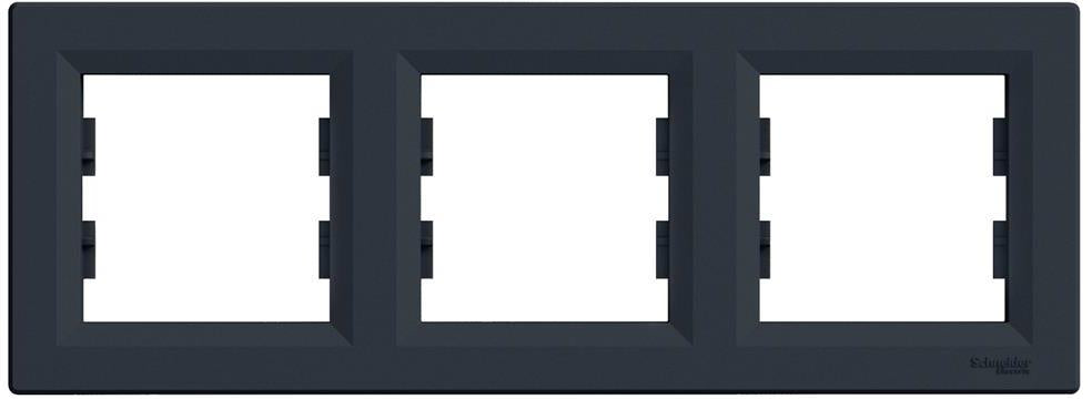 Рамка 3х цвят Антрацит Asfora SE