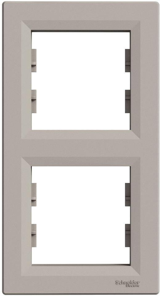 Рамка 2х вертикална цвят Бронз Asfora SE