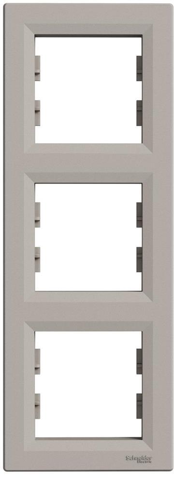 Рамка 3х вертикална цвят Бронз Asfora SE