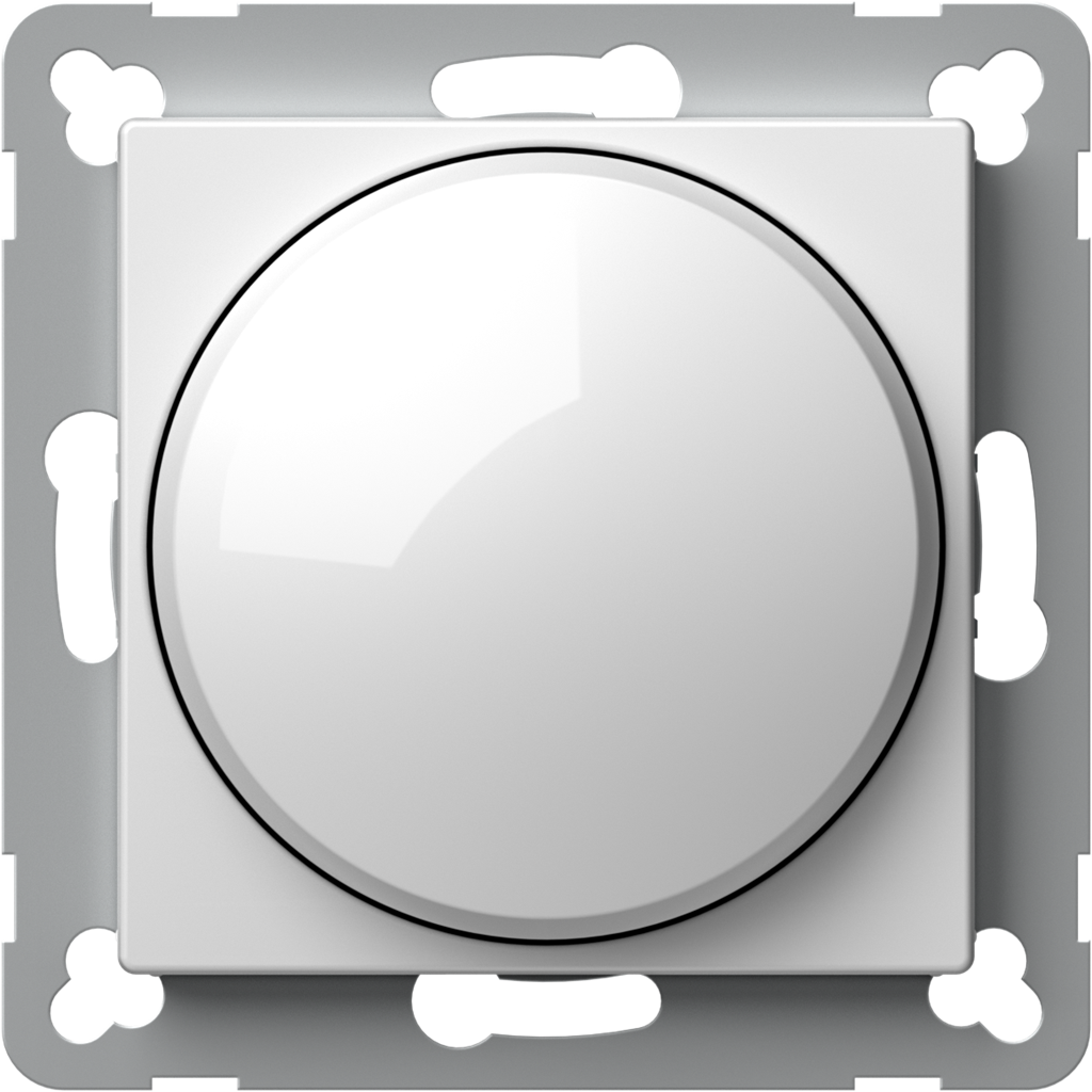 Димер ротативен R = 10 - 250 W LED = 0 - 100 VA цвят Бял Logiq TEM