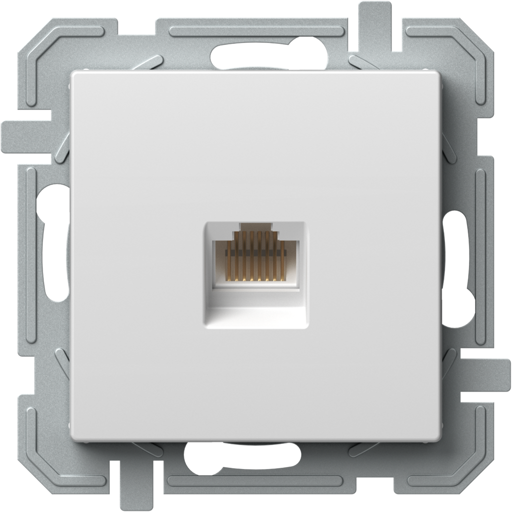 Розетка RJ 45 UTP cat. 5 е цвят Бял Logiq TEM