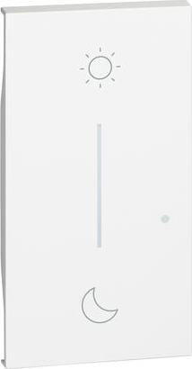 Лицев панел за Smart сценариен ключ " Събуждам се /Заспивам " 2 мод. цвят Бял Bticino с Netatmo