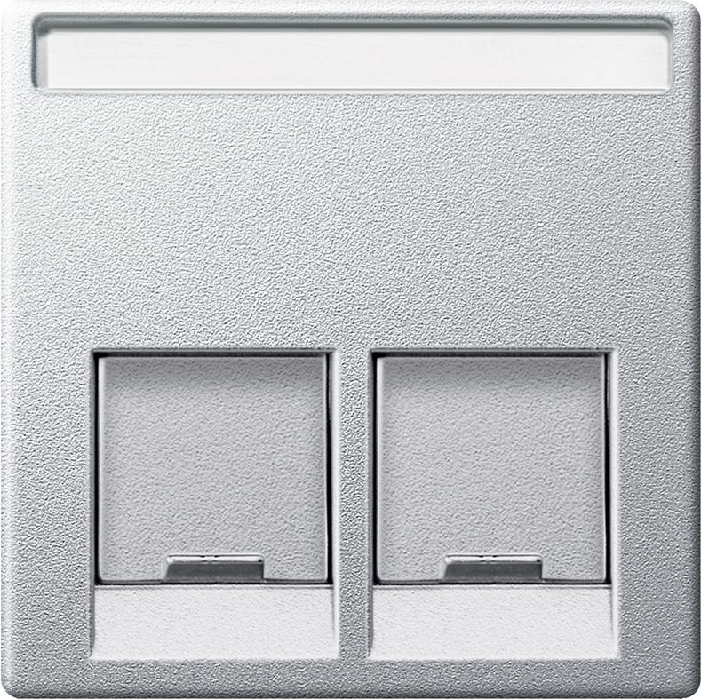 Лицев панел за 2xRJ45 цвят Алуминий System M Merten SE