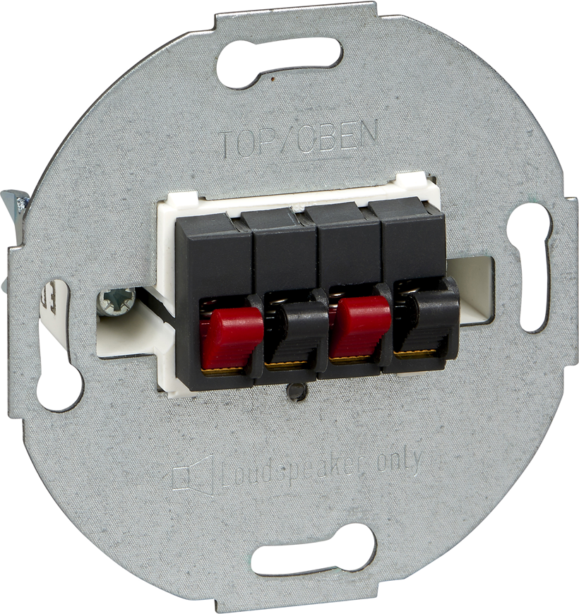 Розетка аудио двойна с пружинни клеми цвят Антрацит механизъм Merten SE