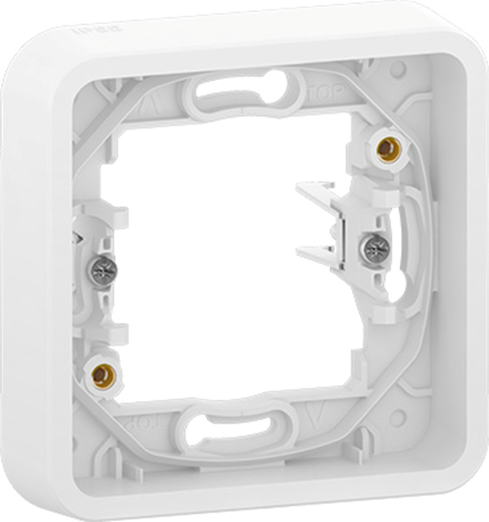 Рамка единична със скоби IP55 цвят Бял Mureva SE