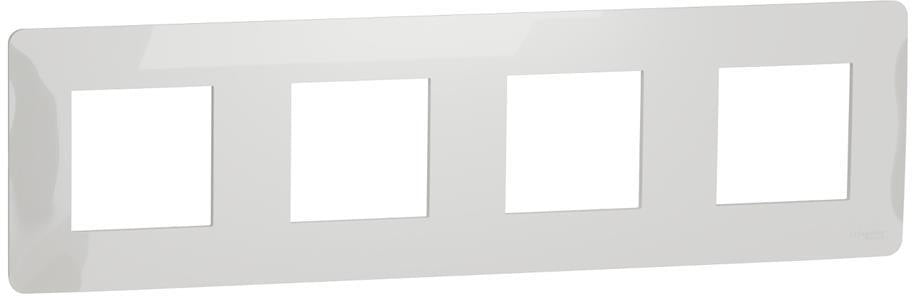 Лицева рамка 4х цвят Бял Unica Studio SE