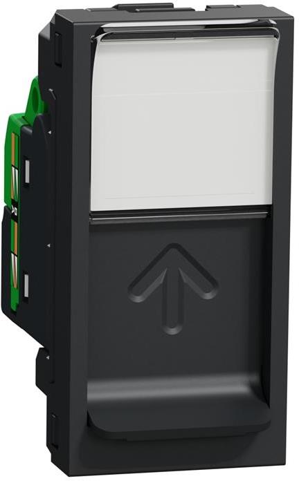 Розетка RJ45 UTP cat.6 S-One 1 мод. цвят Антрацит Unica SE