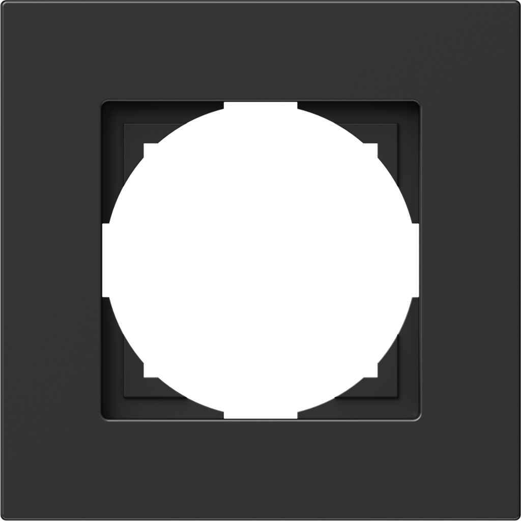 Рамка 1 х цвят Черен Flat Logiq TEM