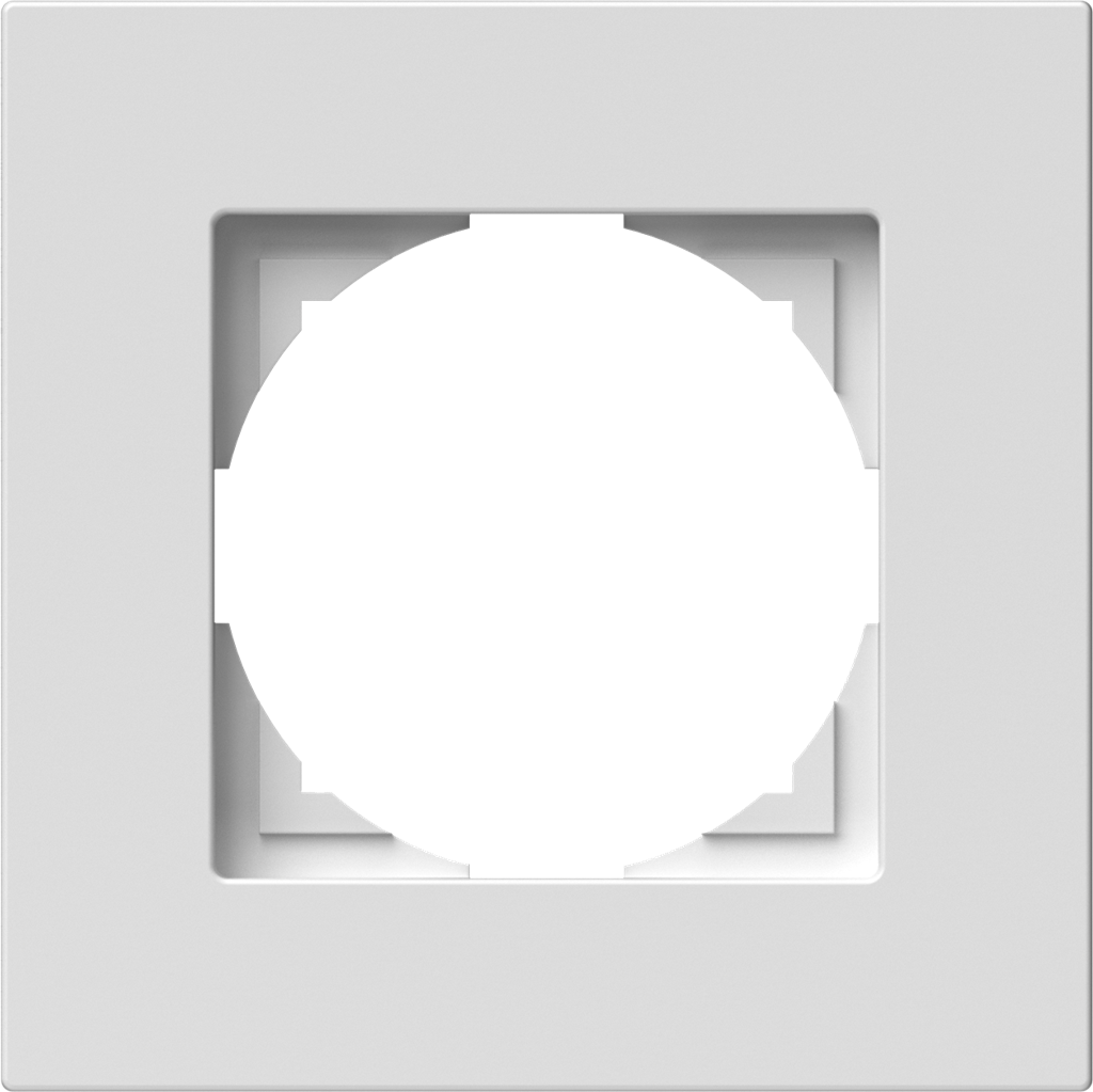 Рамка 1 х цвят Бял Flat Logiq TEM