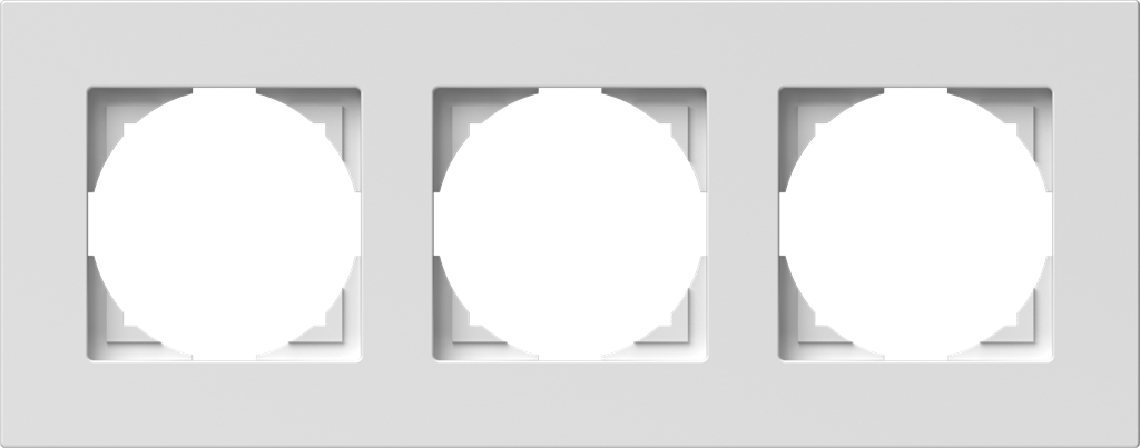 Рамка 3 х цвят Бял Flat Logiq TEM
