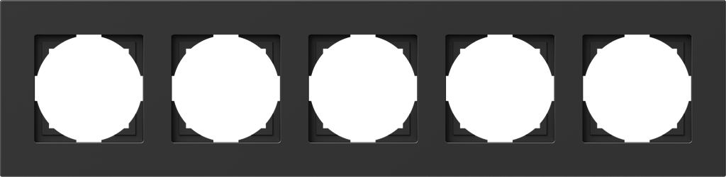 Рамка 5 х цвят Черен Flat Logiq TEM