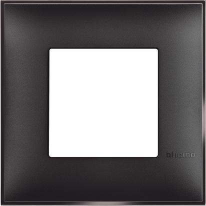 Рамка ЧЕРЕН САТЕН 2 мод. НЕМСКИ СТАНДАРТ за монтаж върху носеща рамка 2 мод. /блистер/ Classia Bticino