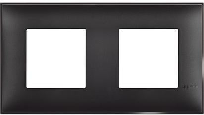 Рамка ЧЕРЕН САТЕН 2х2 мод. НЕМСКИ СТАНДАРТ за монтаж върху носещи рамка 2х2 мод. /блистер/ Classia Bticino