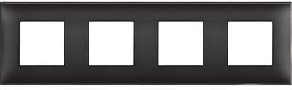 Рамка ЧЕРЕН САТЕН 4х2 мод. НЕМСКИ СТАНДАРТ за монтаж върху носещи рамки 4х2 мод. /блистер/ Classia Bticino