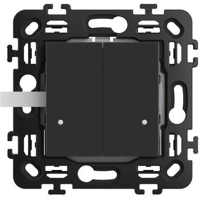 Сериен ключ Smart БЕЗжичен с 2 мод. носеща рамка цвят Черен Classia Bticino с Netatmo