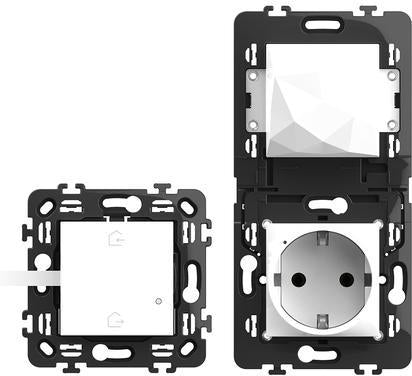 Стартов пакет Smart - Свързан контакт с Gateway 2 + 2 мод.+ Master ключ БЕЗжичен " Излизам / Прибирам се " цвят Бял Classia с Netatmo