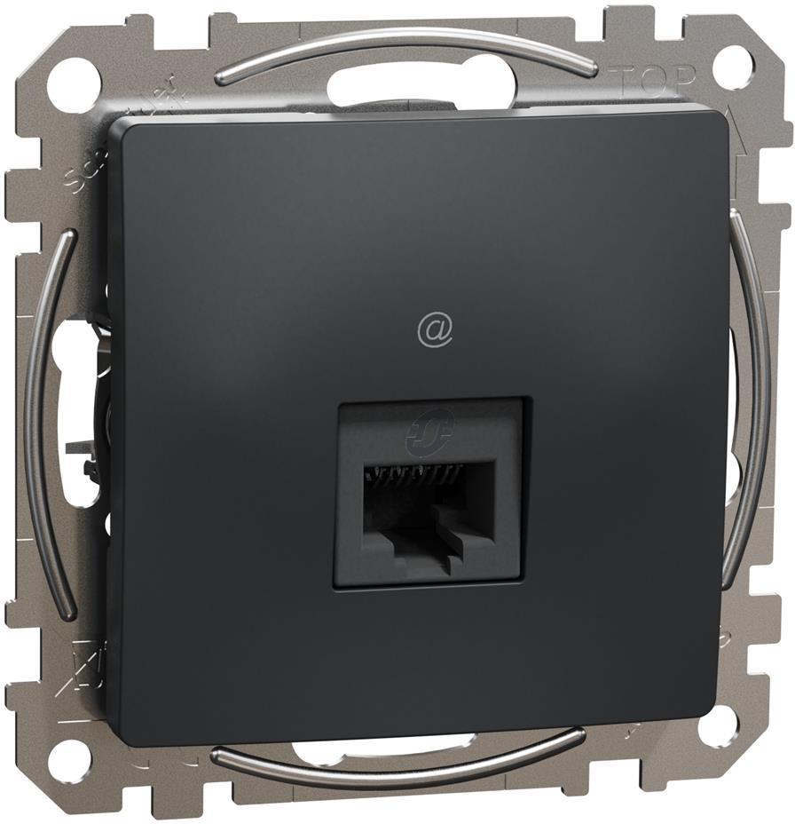 Розетка RJ45 UTP cat.6 S-One цвят Антрацит Sedna SE