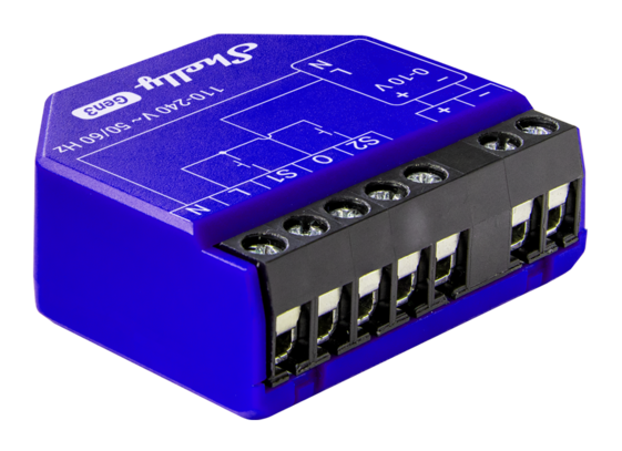 Микромодул Smart реле 1х димер 0/1-10V изисква неутрала Shelly Dimmer 0/1-10V PM Gen3 - 261750