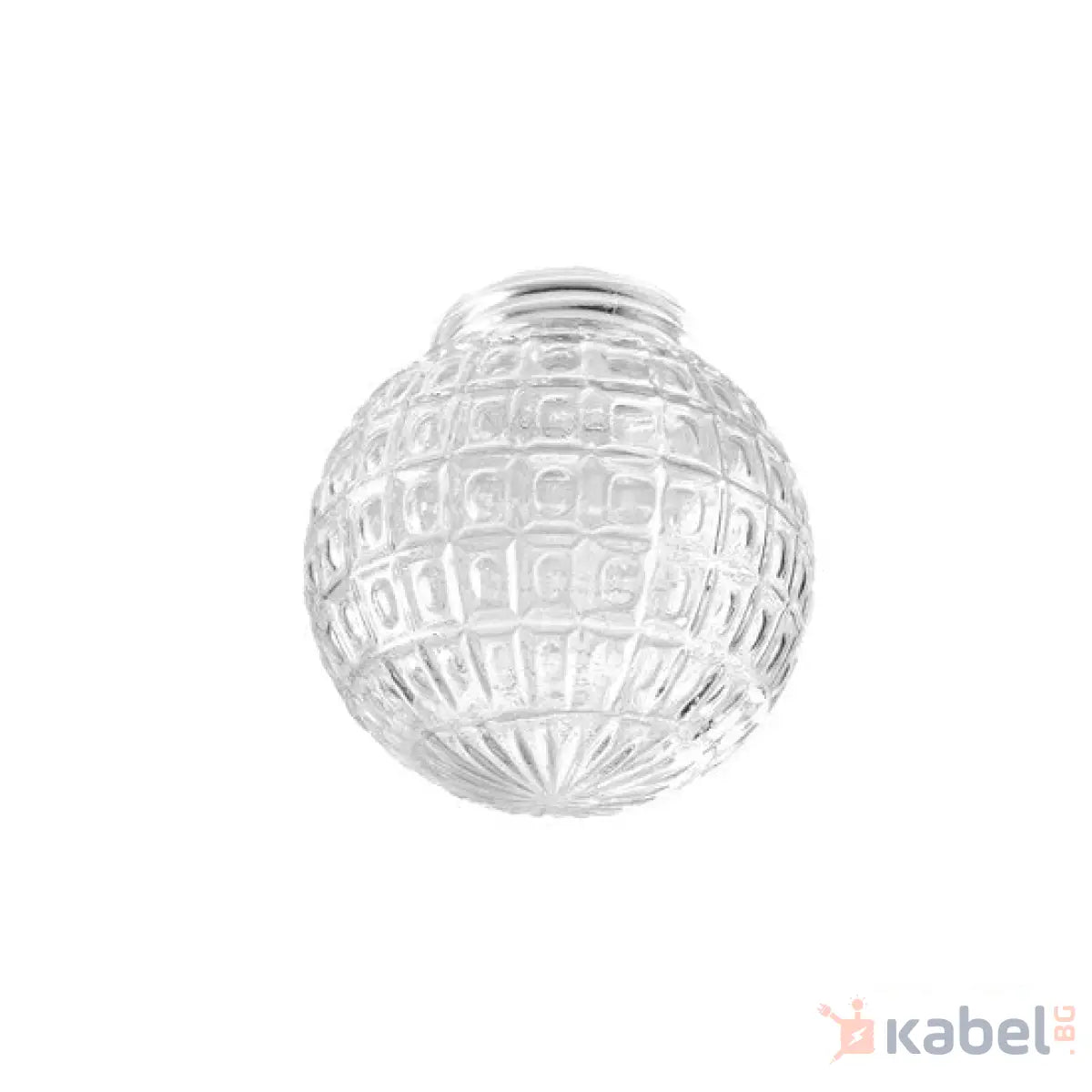 АБАЖУР ГЛОБУС КАПКА Ф150 ПРОЗРАЧЕН СТЪКЛЕН,102