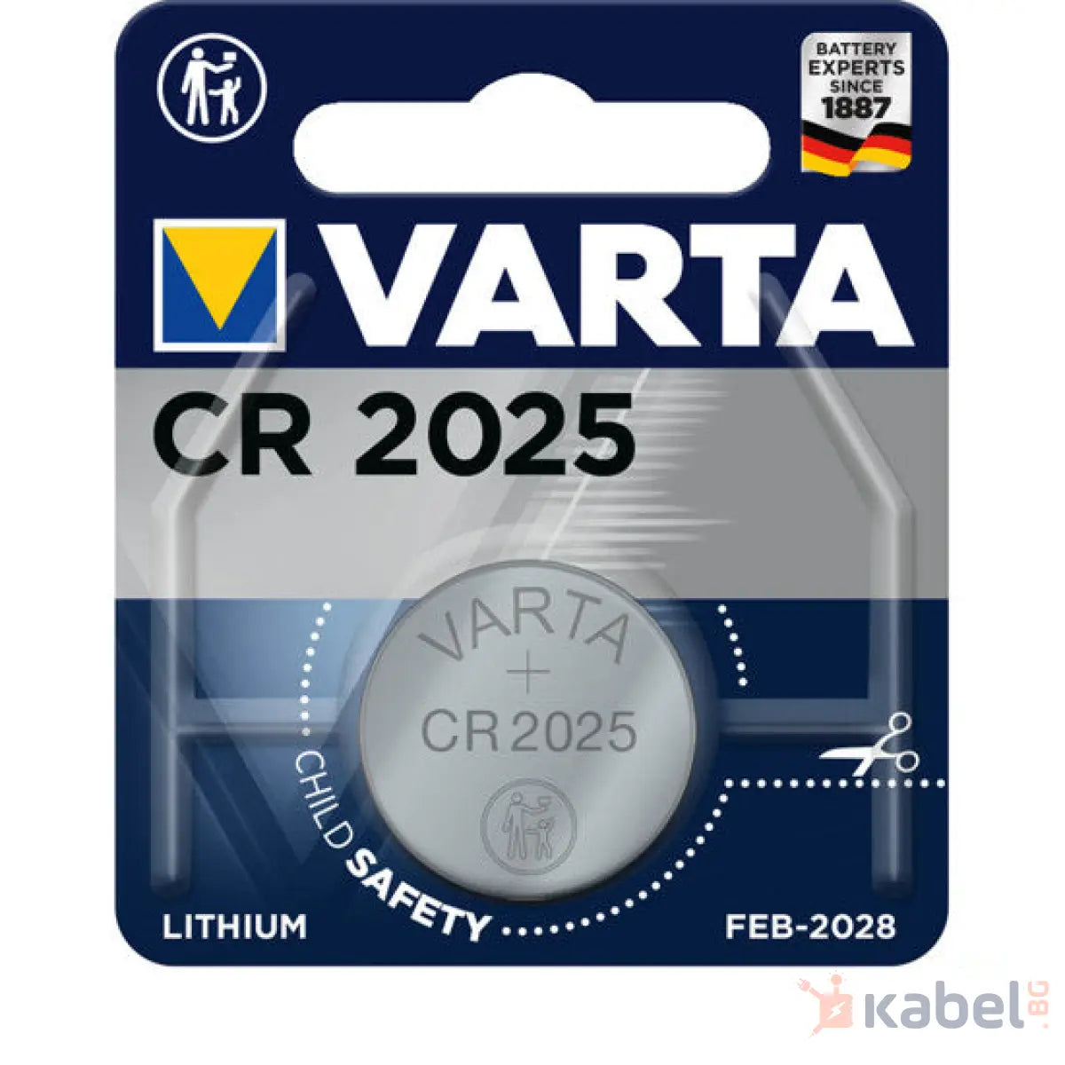БАТЕРИЯ VARTA CR2025 ELECTRONICS LITHIUM