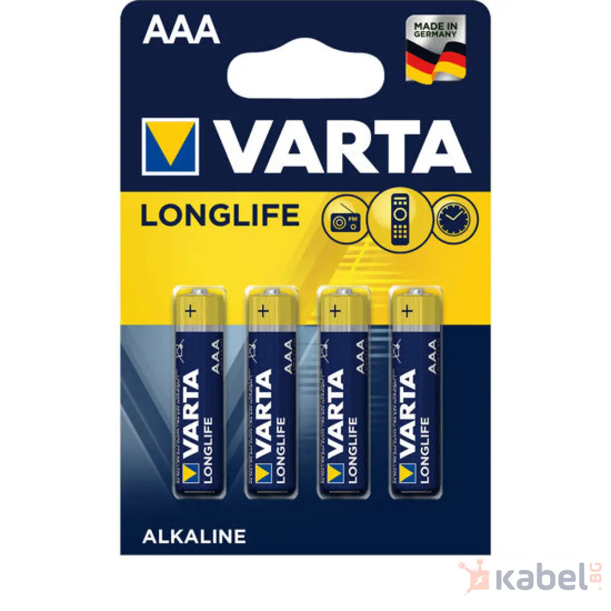 БАТЕРИЯ VARTA LR03 AAA LONGLIFE АЛКАЛНИ
