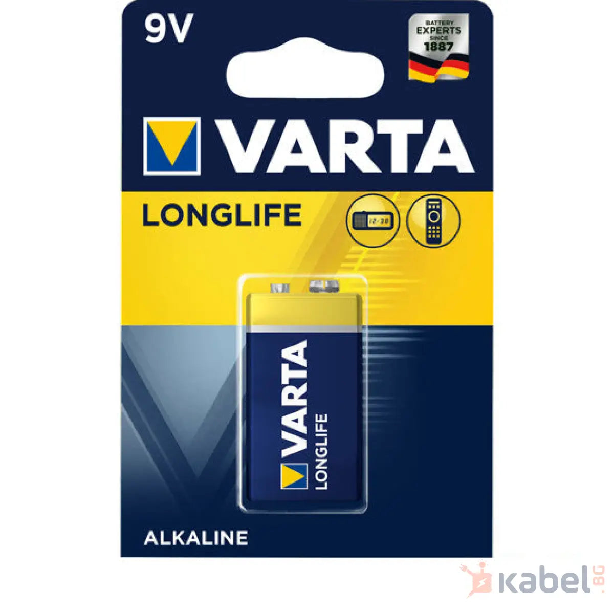 БАТЕРИЯ VARTA LR22 9V LONGLIFE АЛКАЛНИ