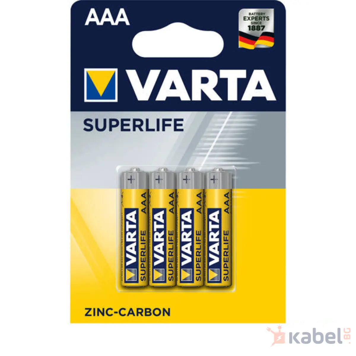 БАТЕРИЯ VARTA R03 AAA SUPERLIFE ЦИНК