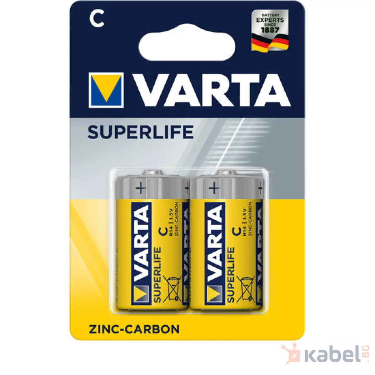 БАТЕРИЯ VARTA R14 C SUPERLIFE ЦИНК