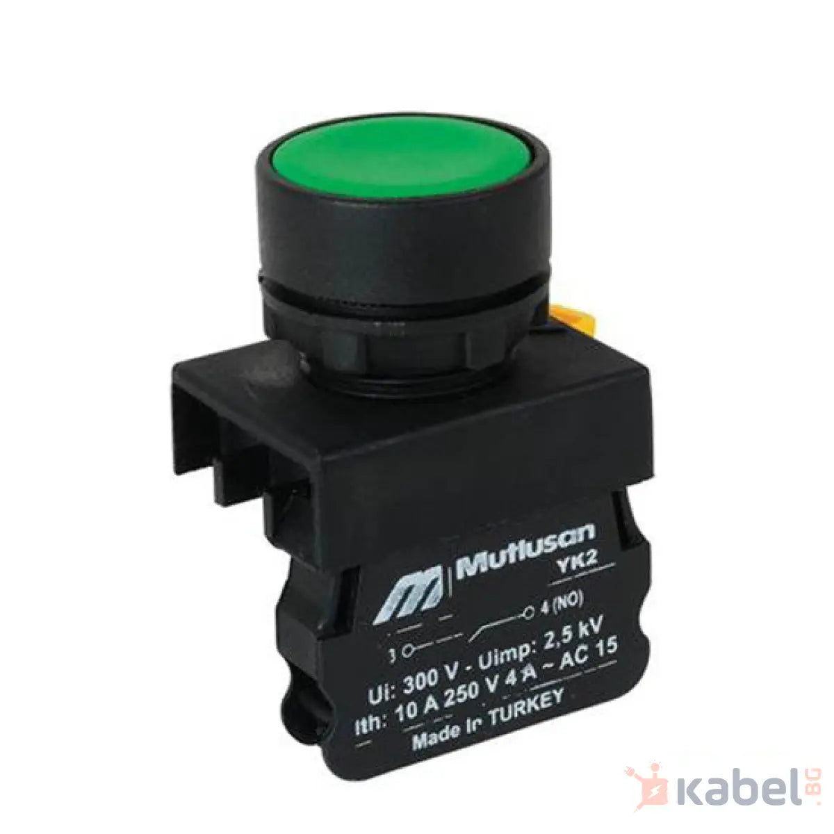 БУТОН ЗЕЛЕН 1NO 22mm MUTLUSAN