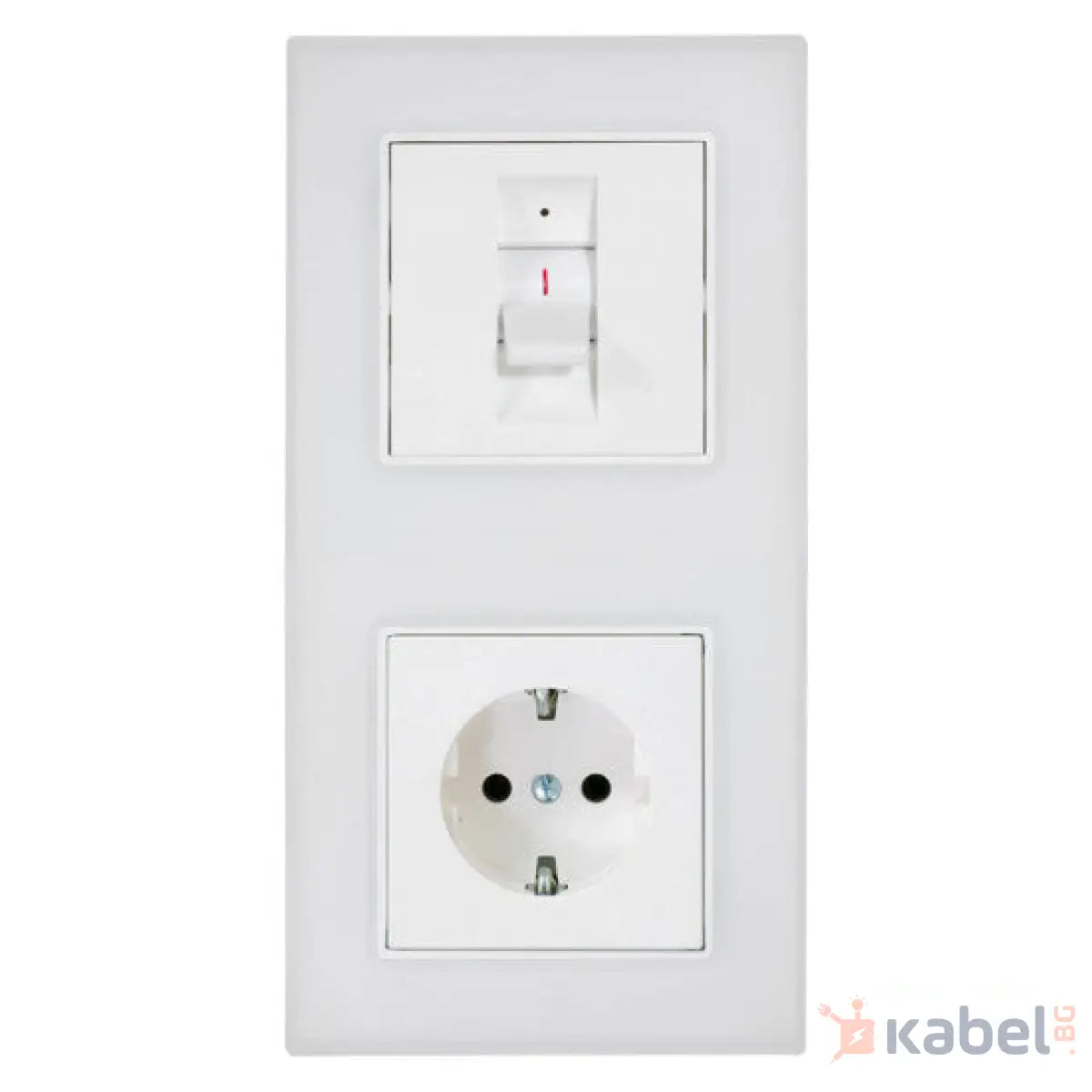 Комбиниран ел. ключ с контакт АТРА Бял 25А