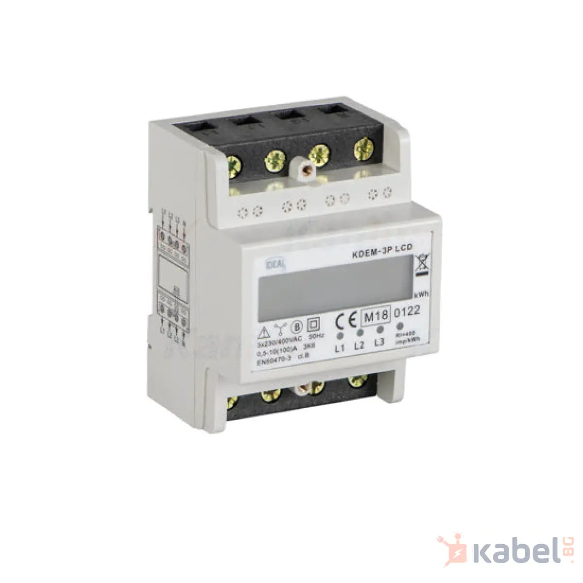 ЕЛЕКТРОМЕР ЗА ШИНА 19344 100A,ТРИФАЗЕН,KDEM-3P LCD