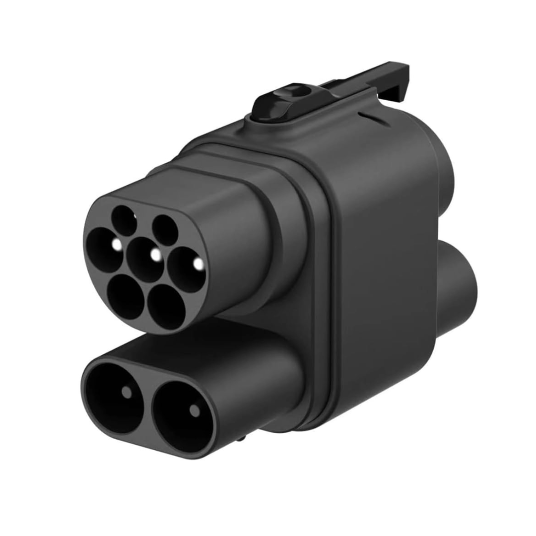 Преходен адаптер за бързо зареждане CCS2 към автомобил CCS1 | AC + DC