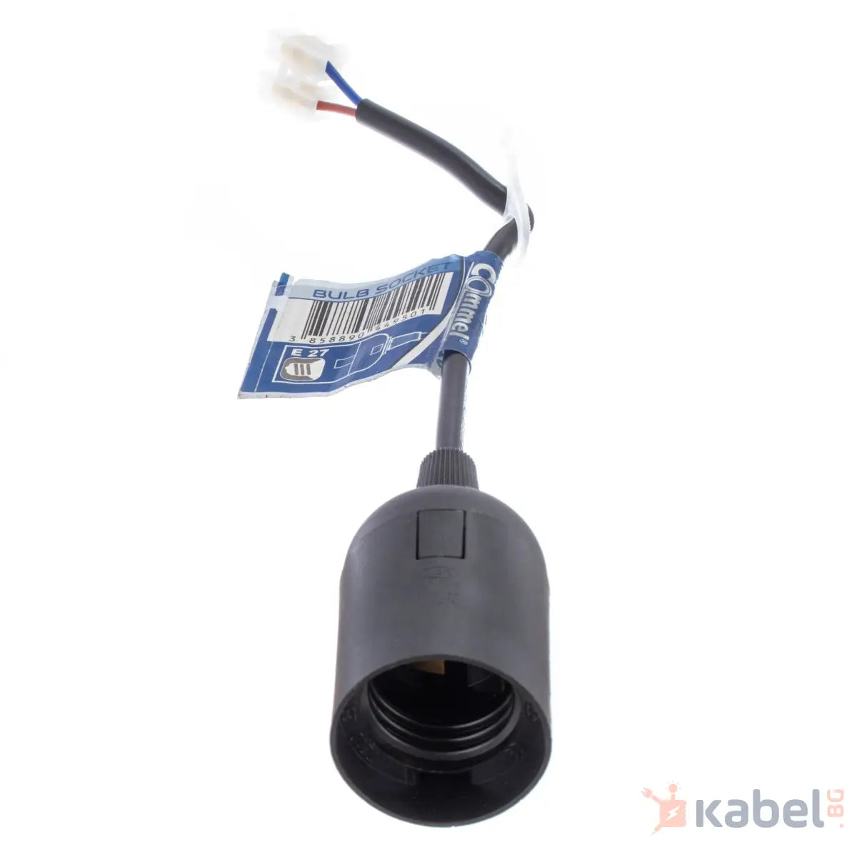 ФАСУНГА Е27 ВИСЯЩА ЧЕРНА+ШНУР 016-702,COMMEL