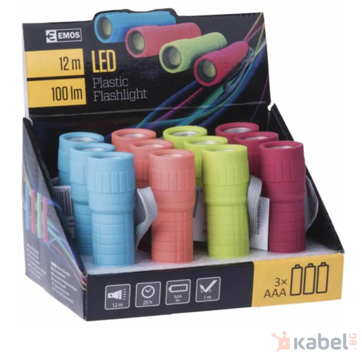 ФЕНЕР EMOS P4706 1W COB LED L=12m 25h 100Lm 3xAAA