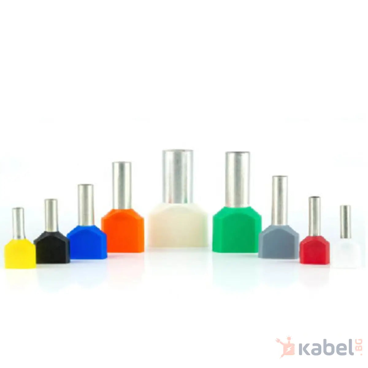 КАБЕЛЕН НАКРАЙНИК ДВОЕН ИЗОЛИРАН Ct 007508 2х0.75mm2/8 СИВ